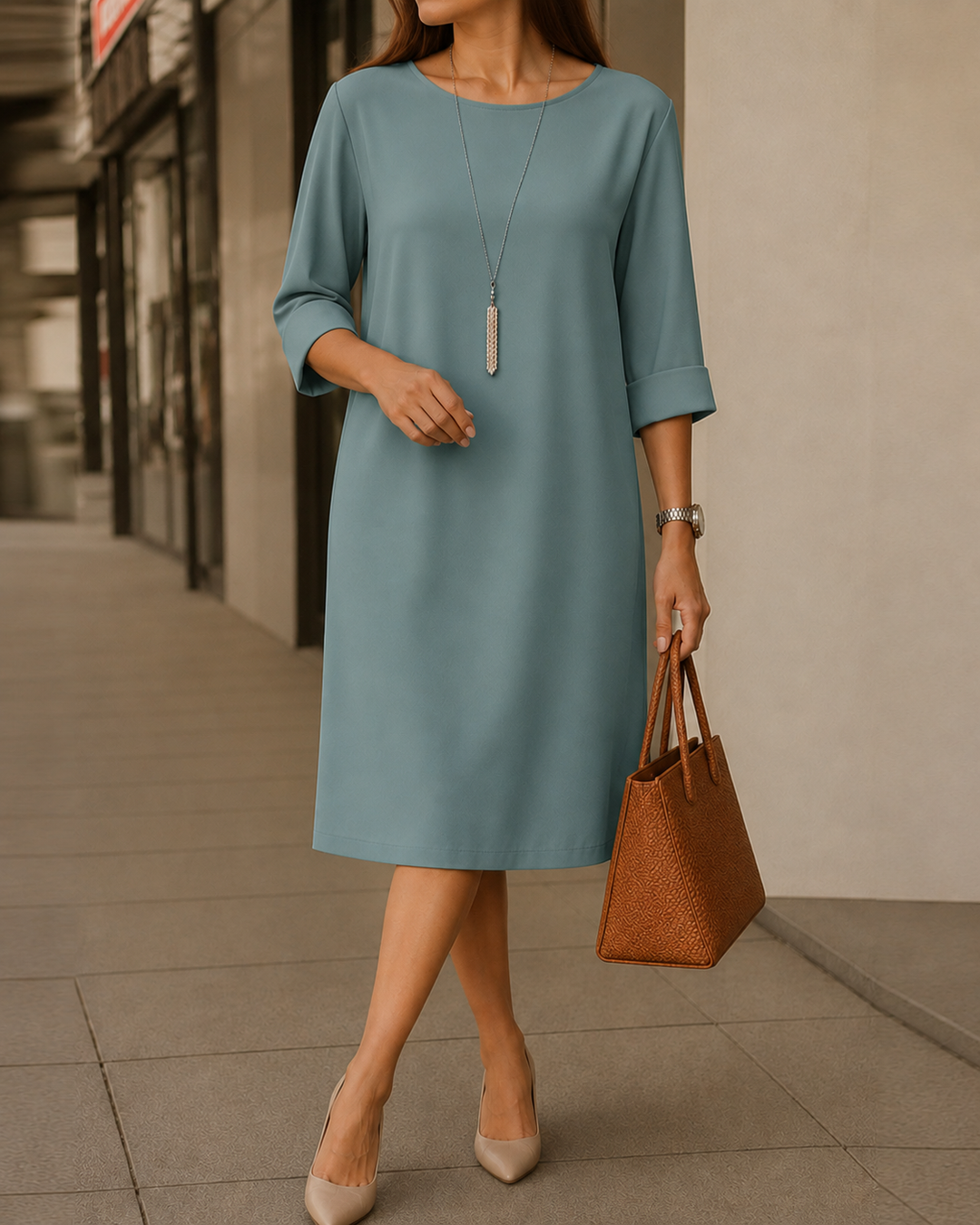 Francine – Flowy Tummy-Flattering Midi Dress