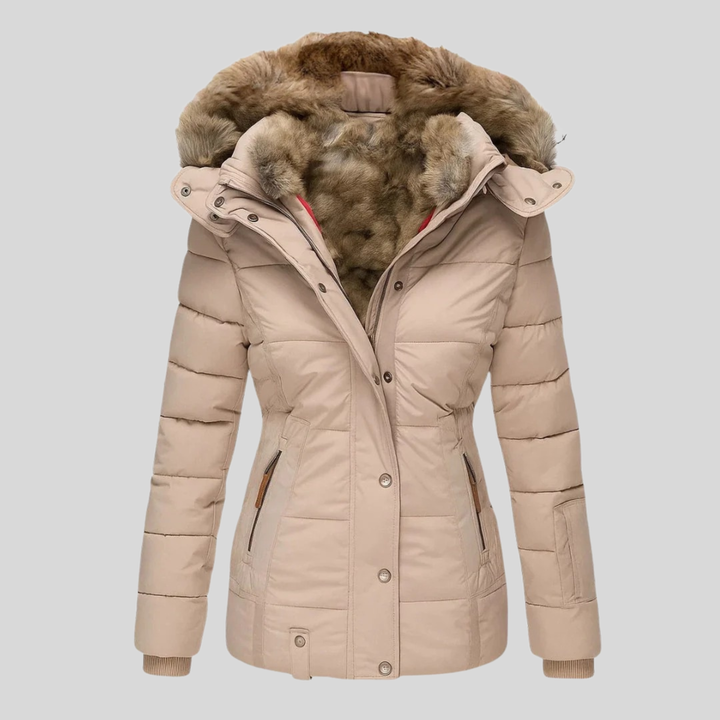 Bochra™ | Quilted Parka with Faux Fur Hood