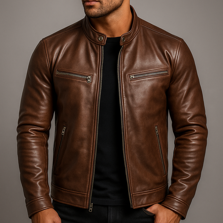 Philippe – Distressed Leather Jacket