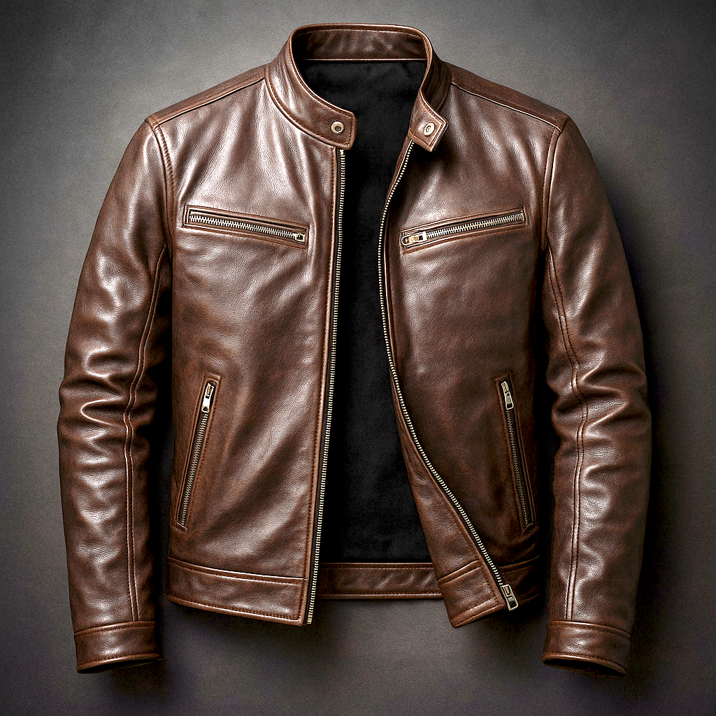 Philippe – Distressed Leather Jacket