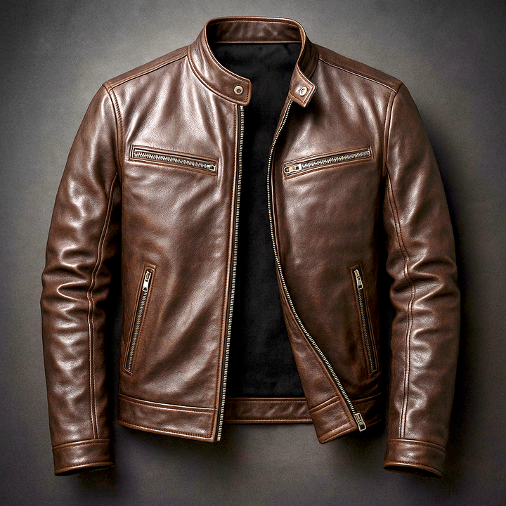 Philippe – Distressed Leather Jacket