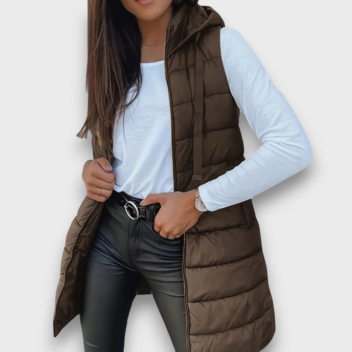 Kaira – Casual Hooded Sleeveless Quilted Vest