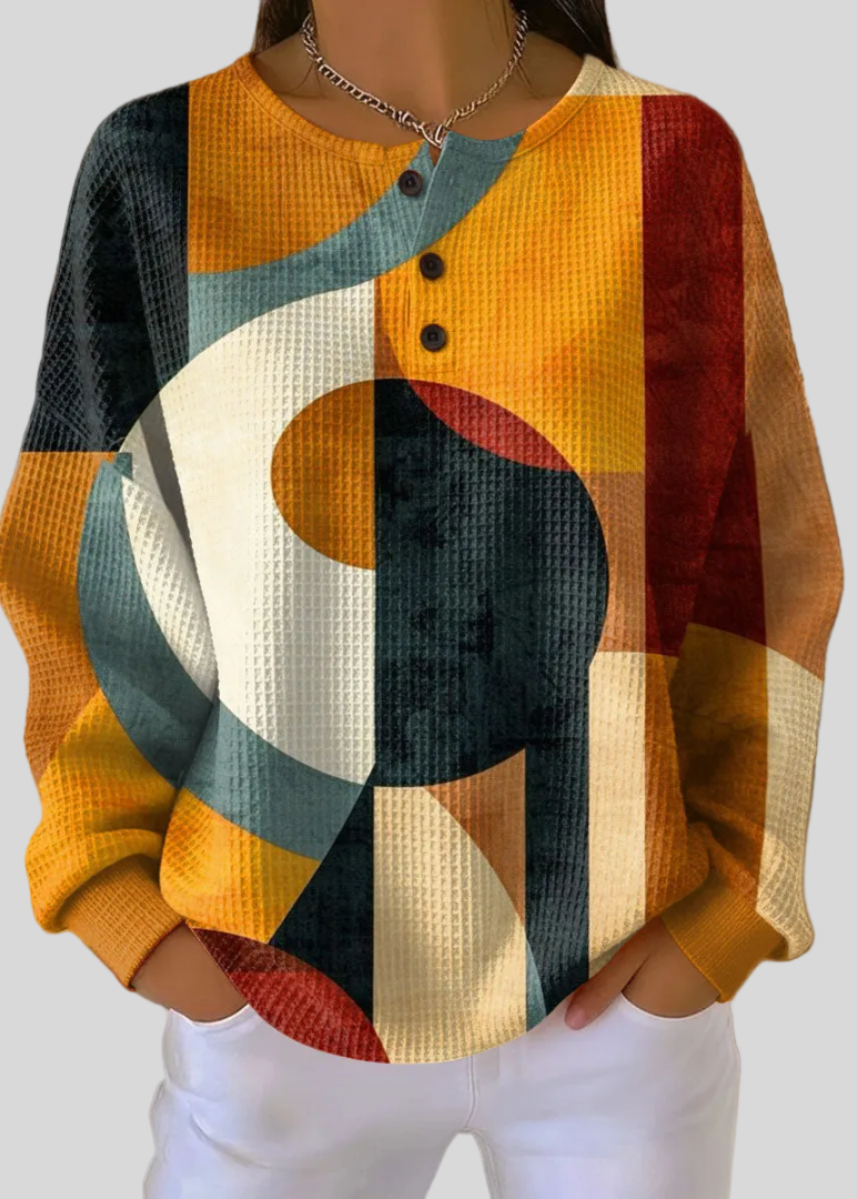 MADISON | Sweatshirt with geometric print - Multi