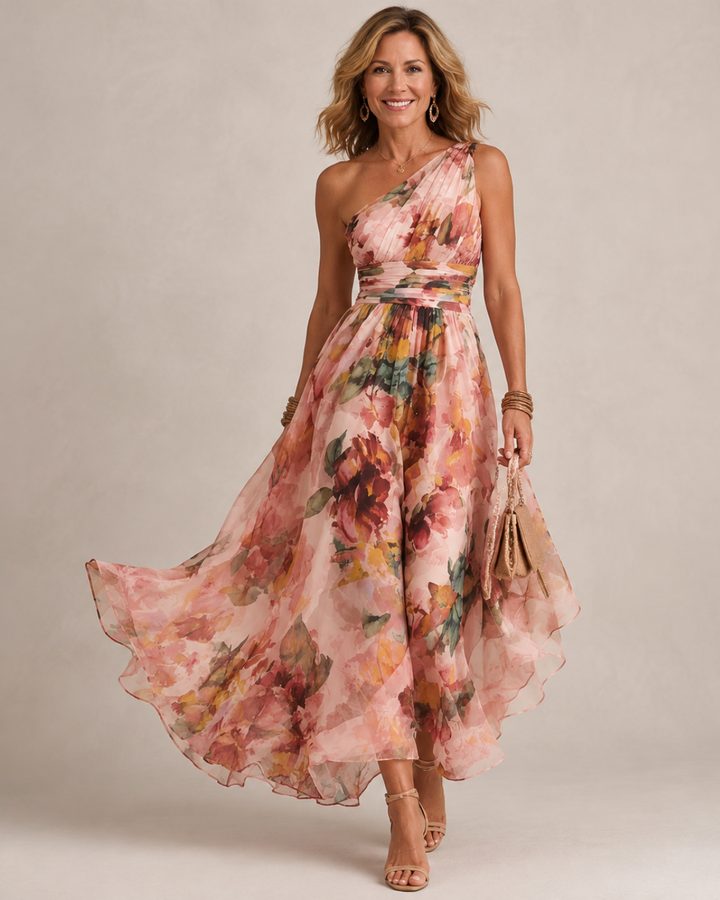 Aurora | One-Shoulder Floral Dress