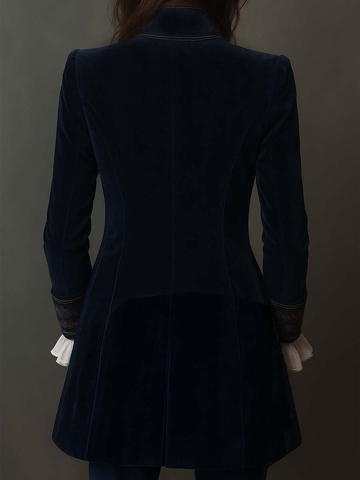 Clarisse – Long Embroidered Vintage-Style Jacket
