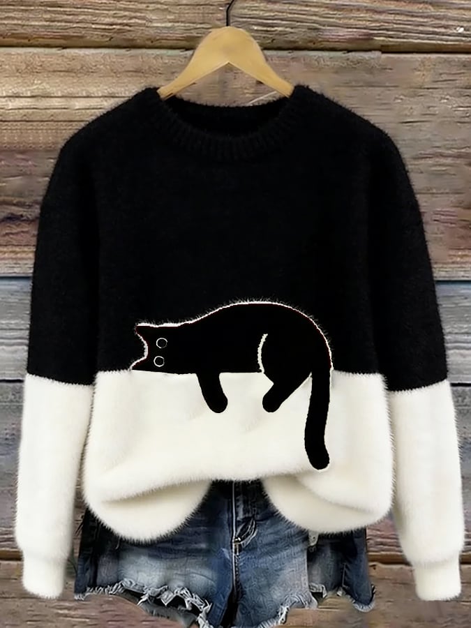 QUINN | Oversized sweater with relaxed fit - Black