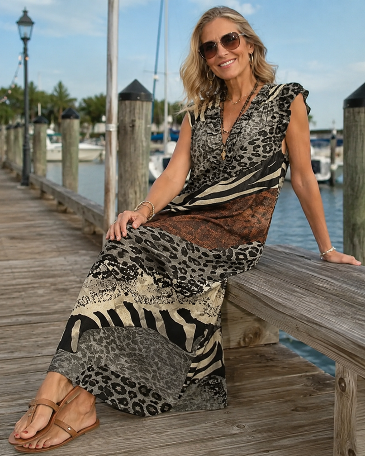 Shirley™ Mixed Print Maxi Dress