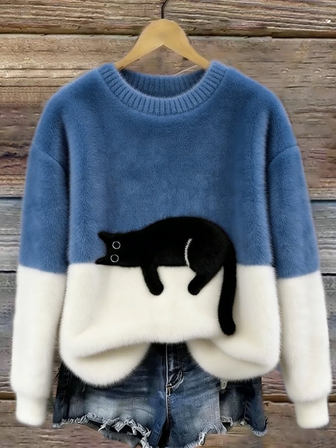 QUINN | Oversized sweater with relaxed fit - Blue