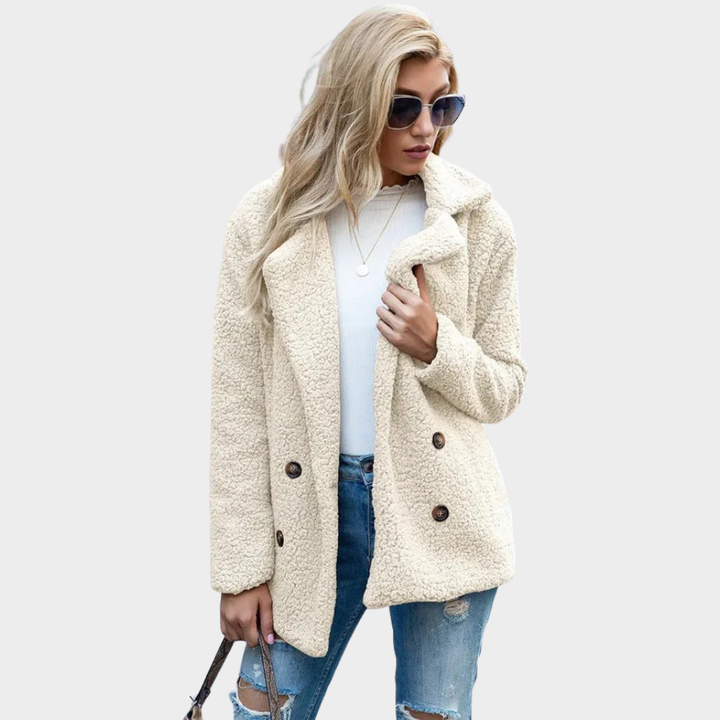 Delphine | Teddy Coat with Collar