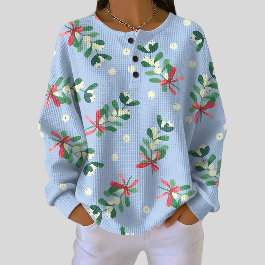 Edalynn | Christmas Print Sweatshirt