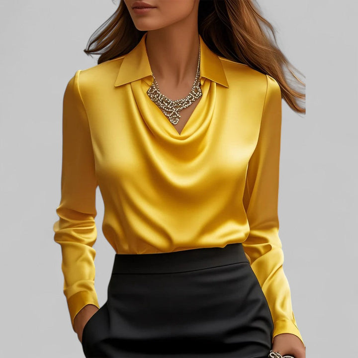 Rose | Draped Satin Blouse