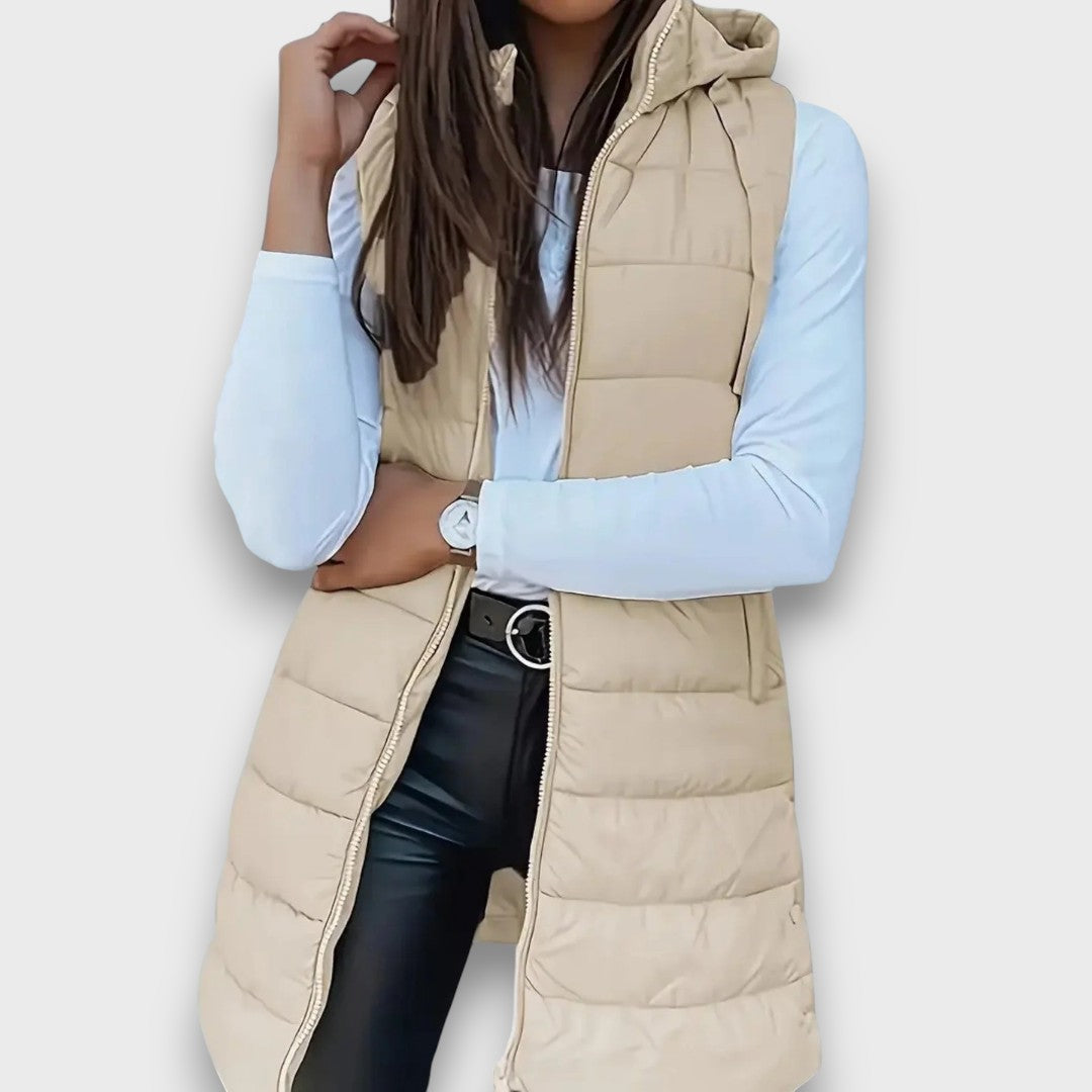 Kaira – Casual Hooded Sleeveless Quilted Vest