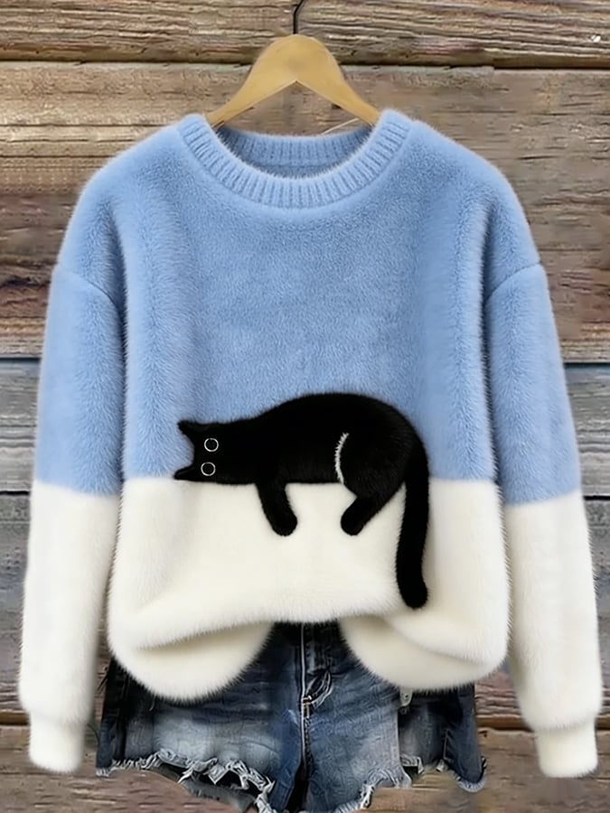 QUINN | Oversized sweater with relaxed fit - Light Blue