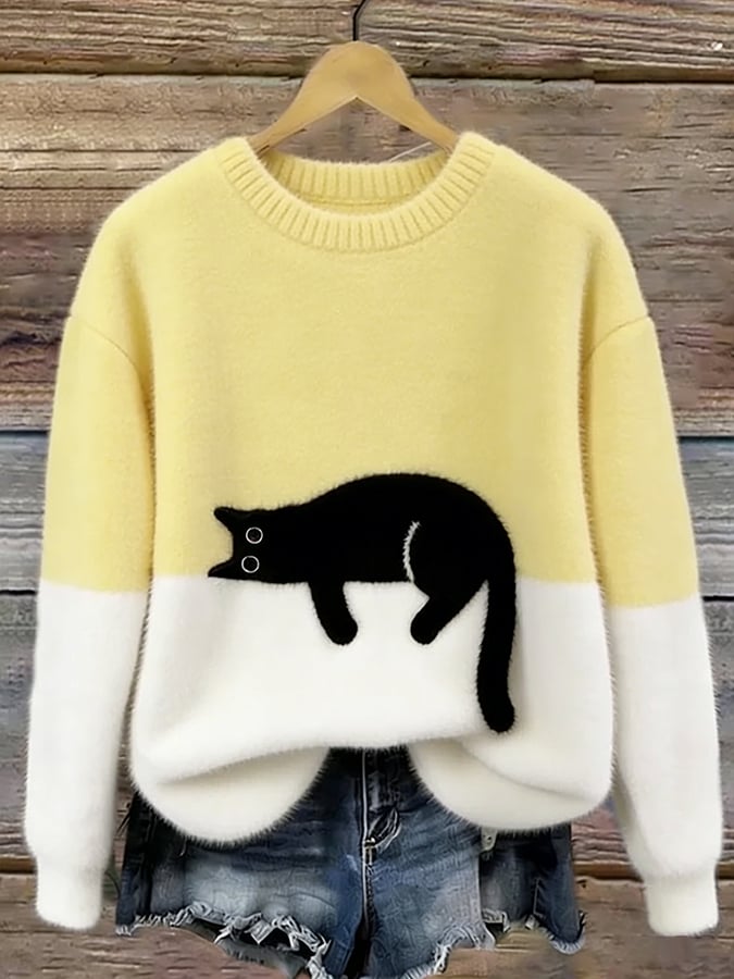 QUINN | Oversized sweater with relaxed fit - Yellow