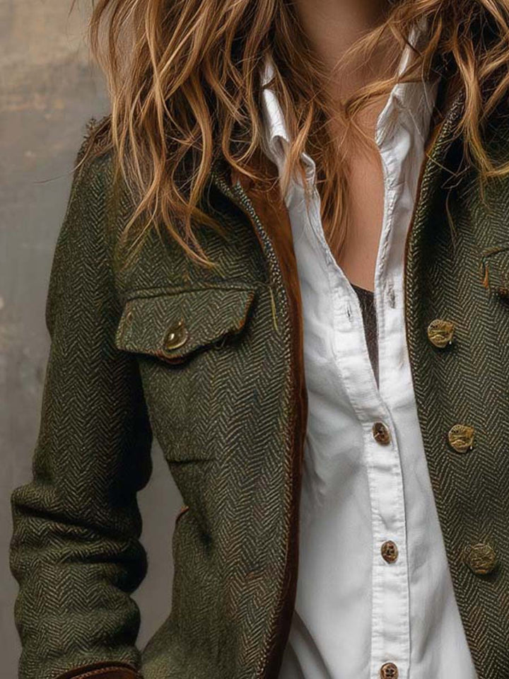 Geneviève – Herringbone Blazer