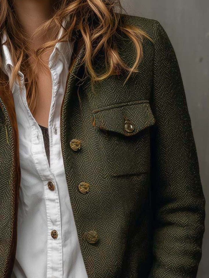 Geneviève – Herringbone Blazer