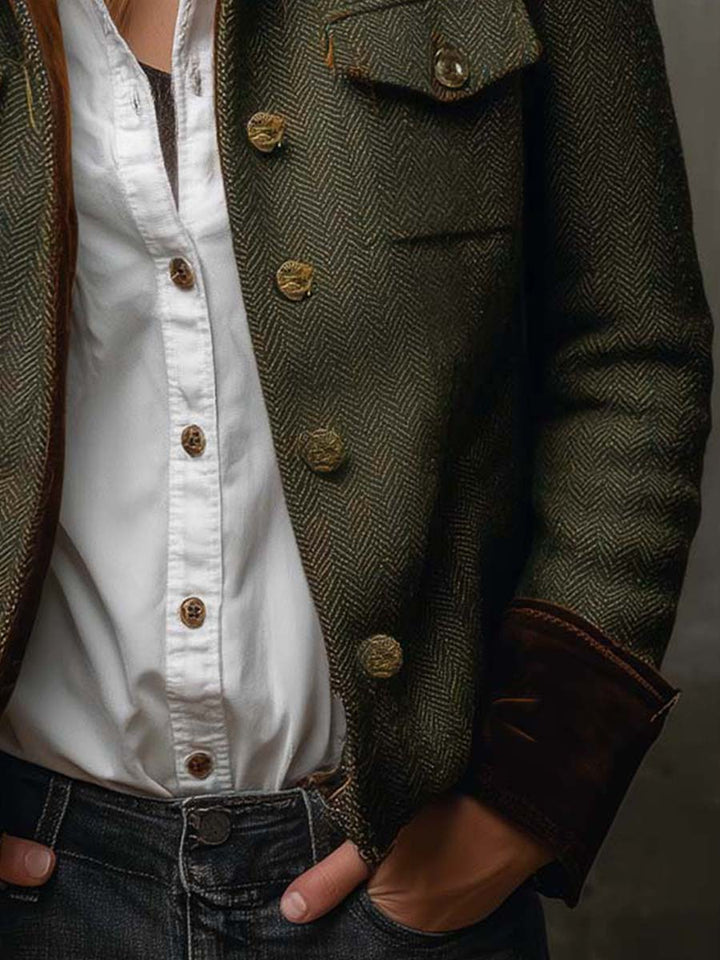 Geneviève – Herringbone Blazer