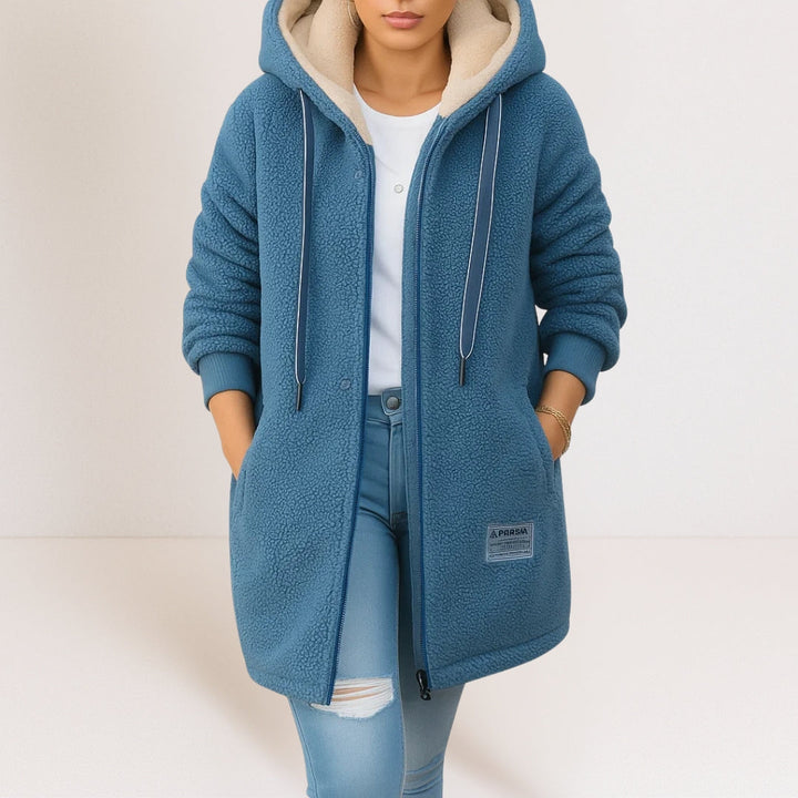 GWEN | Hooded jacket with full-length zip - Blue