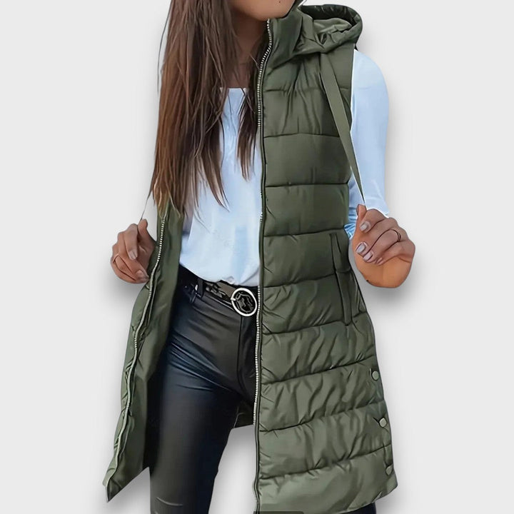 Kaira – Casual Hooded Sleeveless Quilted Vest