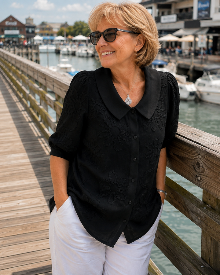 Fiora™ │ Elegant Floral Blouse
