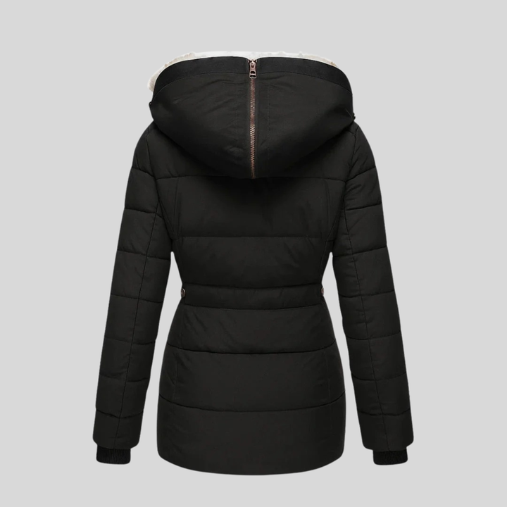 Bochra™ | Quilted Parka with Faux Fur Hood