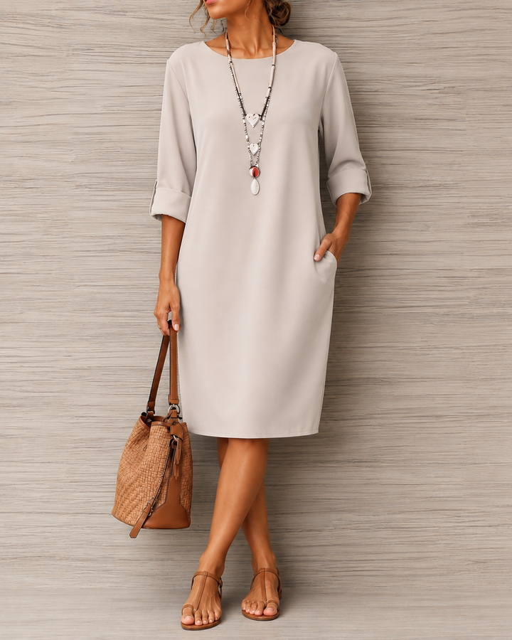 Francine – Flowy Tummy-Flattering Midi Dress