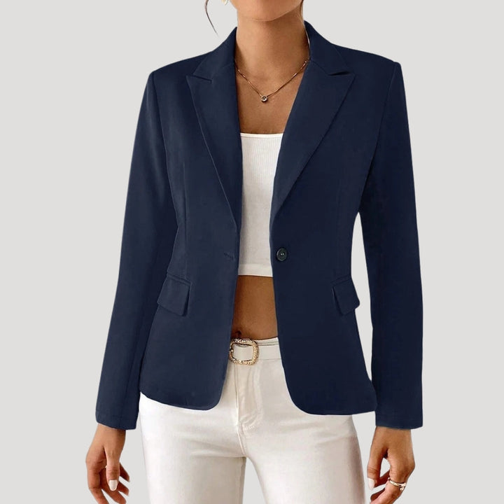 Camille – Fitted Blazer with Draped Collar