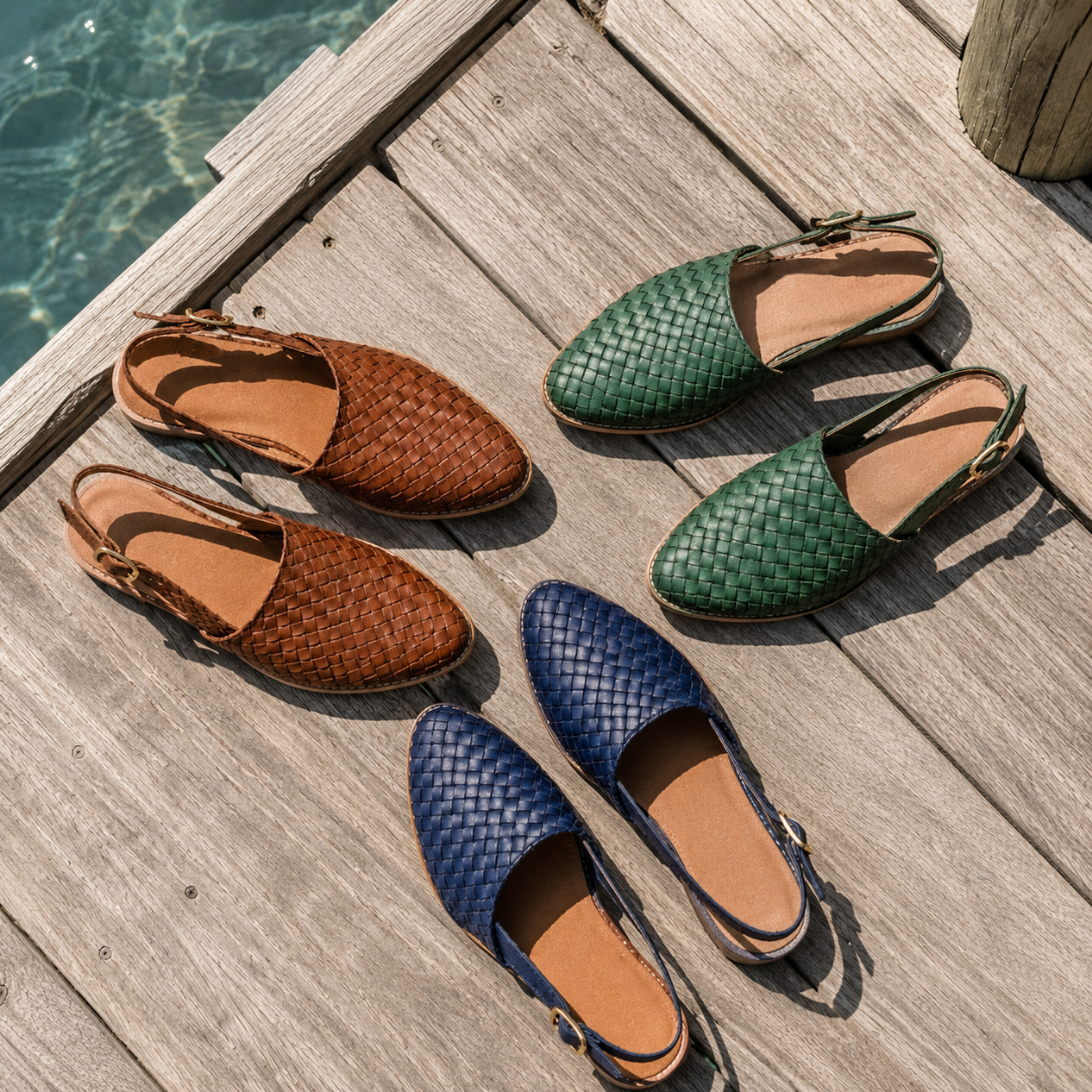 Donna | Elegant Woven Vegan Leather Ballerinas