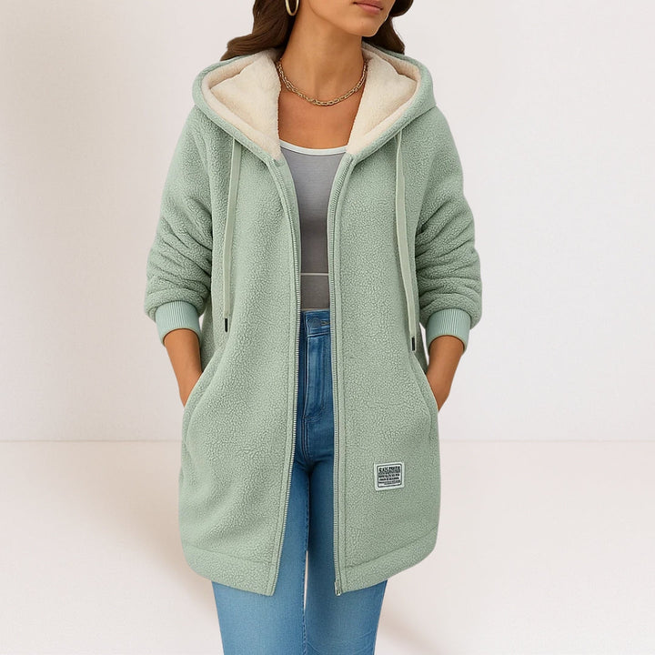 GWEN | Hooded jacket with full-length zip - Green