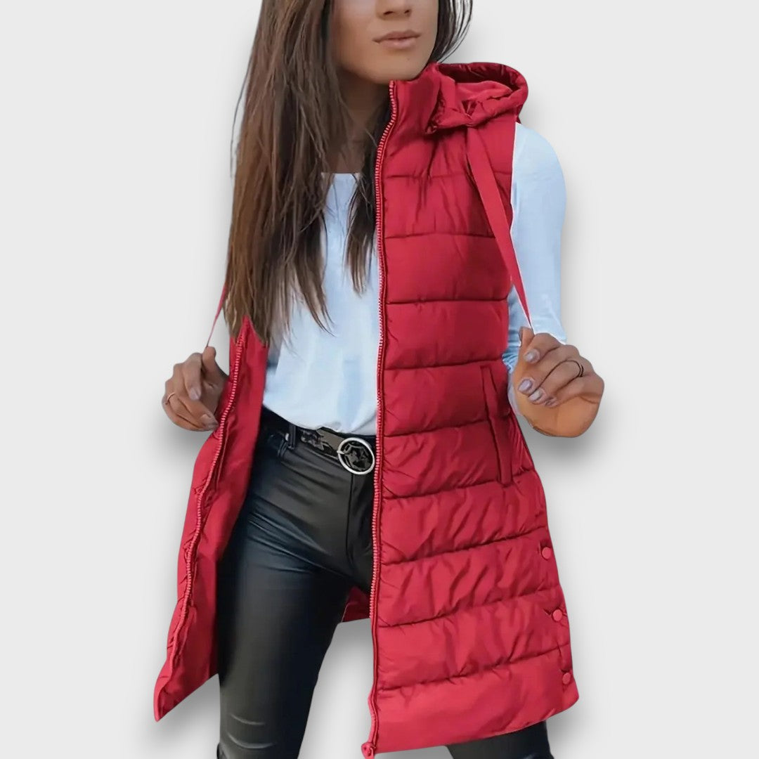 Kaira – Casual Hooded Sleeveless Quilted Vest