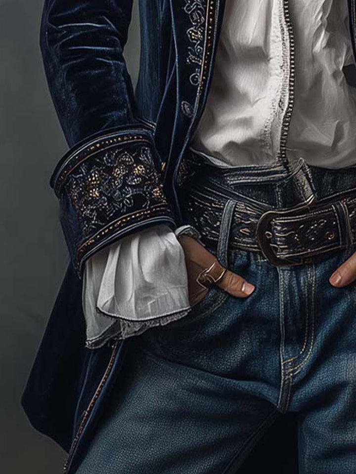 Clarisse – Long Embroidered Vintage-Style Jacket