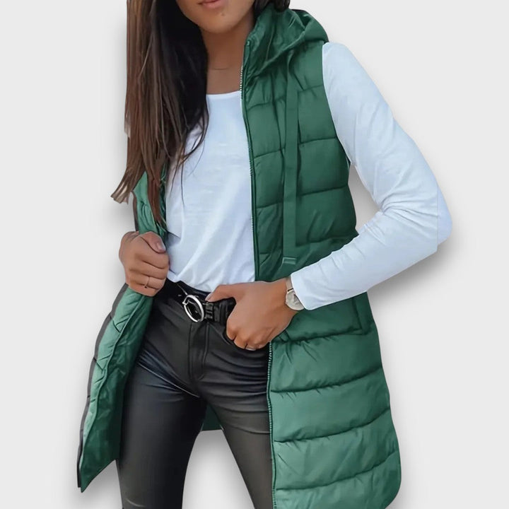 Kaira – Casual Hooded Sleeveless Quilted Vest
