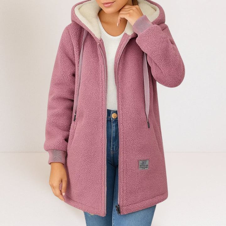 GWEN | Hooded jacket with full-length zip - Pink
