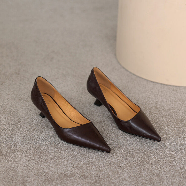Verrine Leather Low Pumps