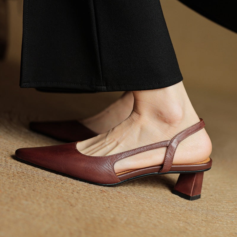 Arlise Leather Slingback Pumps
