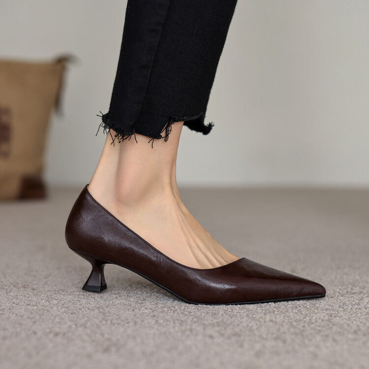 Verrine Leather Low Pumps