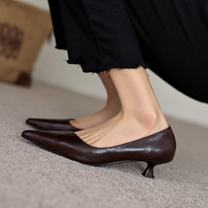 Verrine Leather Low Pumps
