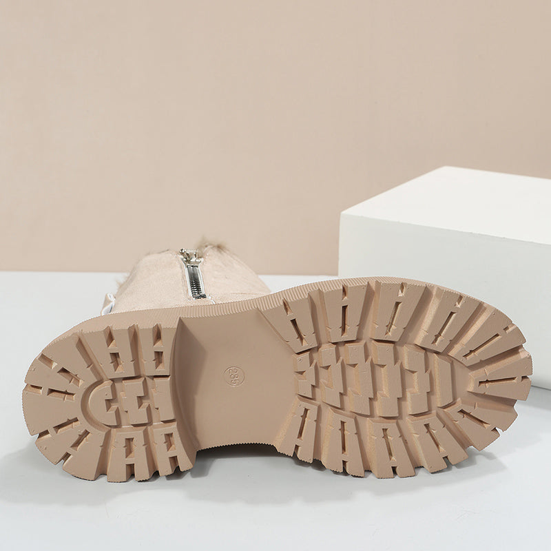 Mathilde – Warm Faux Suede–Look Boots