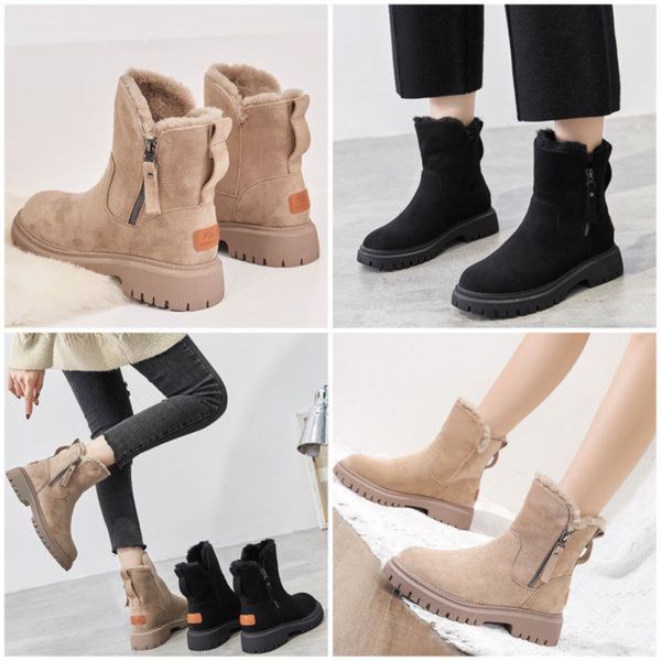 Mathilde – Warm Faux Suede–Look Boots