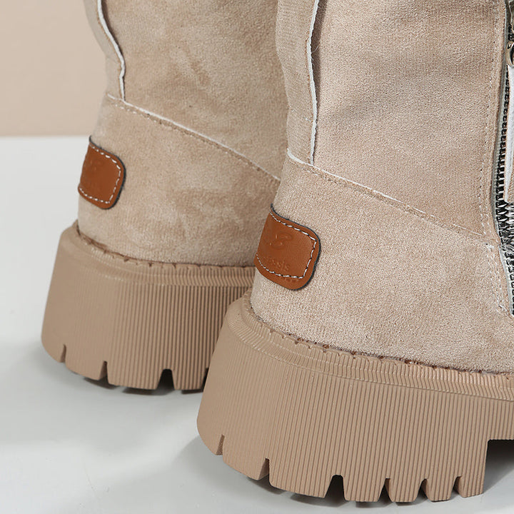 Mathilde – Warm Faux Suede–Look Boots