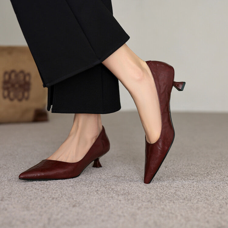 Verrine Leather Low Pumps