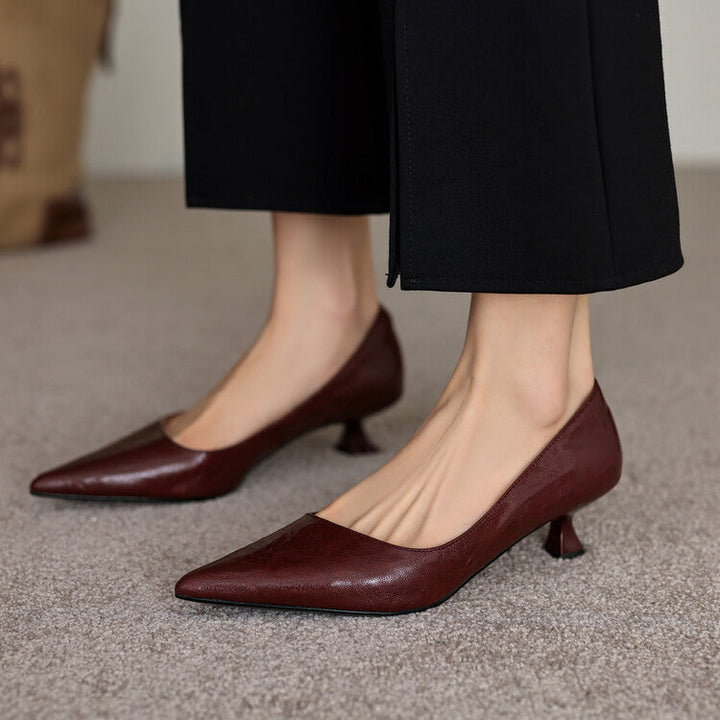 Verrine Leather Low Pumps