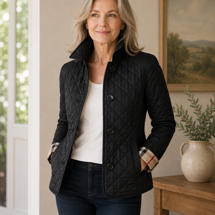 Chantal – Quilted Transitional Stand-Collar Jacket