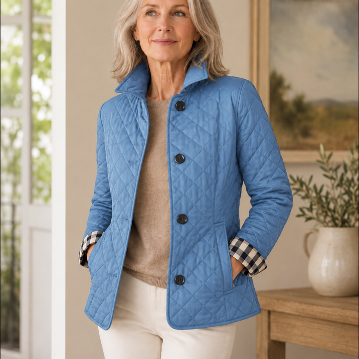 Chantal – Quilted Transitional Stand-Collar Jacket