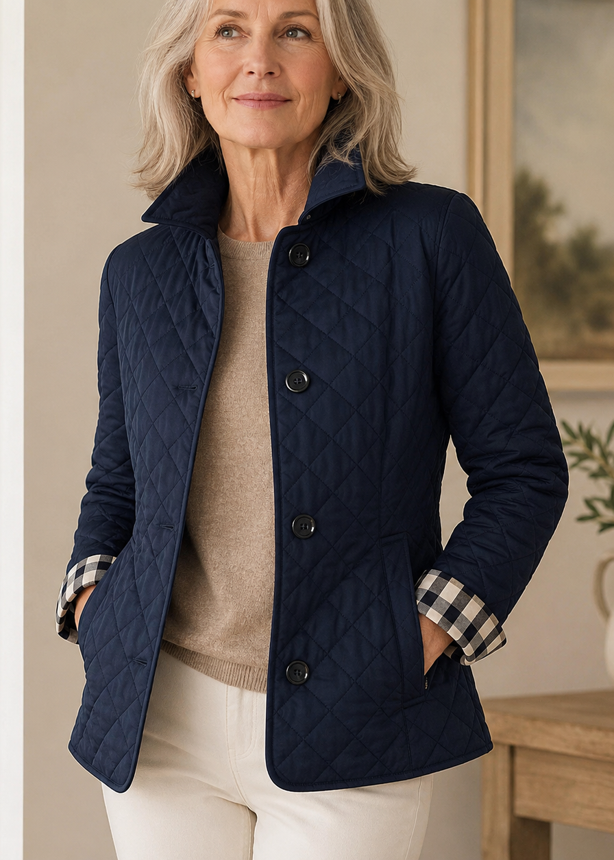 Chantal – Quilted Transitional Stand-Collar Jacket