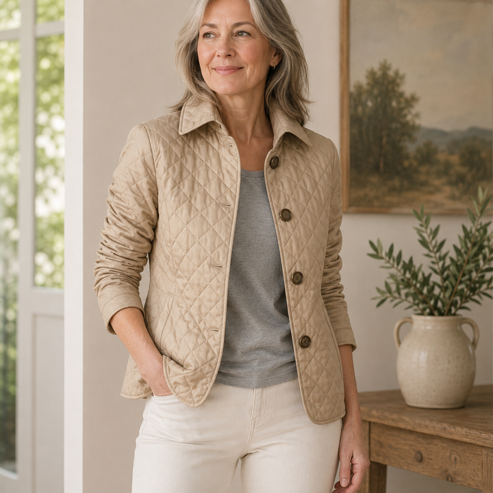 Chantal – Quilted Transitional Stand-Collar Jacket