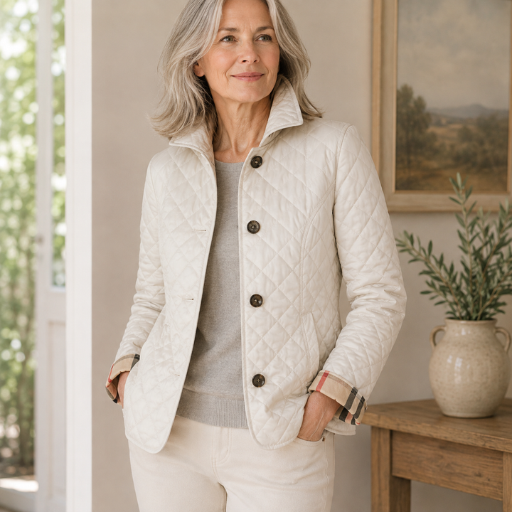 Chantal – Quilted Transitional Stand-Collar Jacket