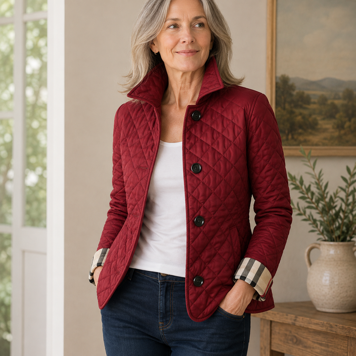Chantal – Quilted Transitional Stand-Collar Jacket