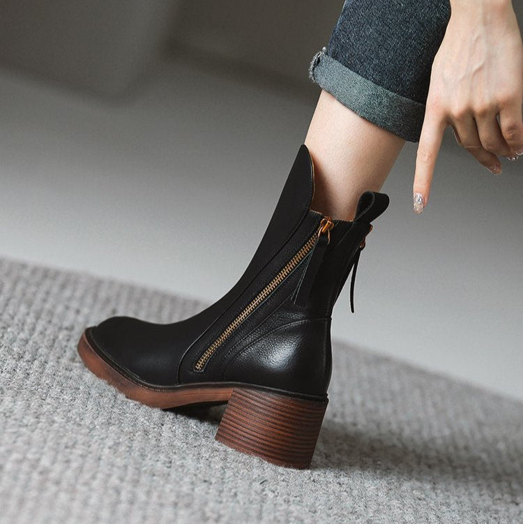 Lorraine | Low Heel Fall Ankle Boots