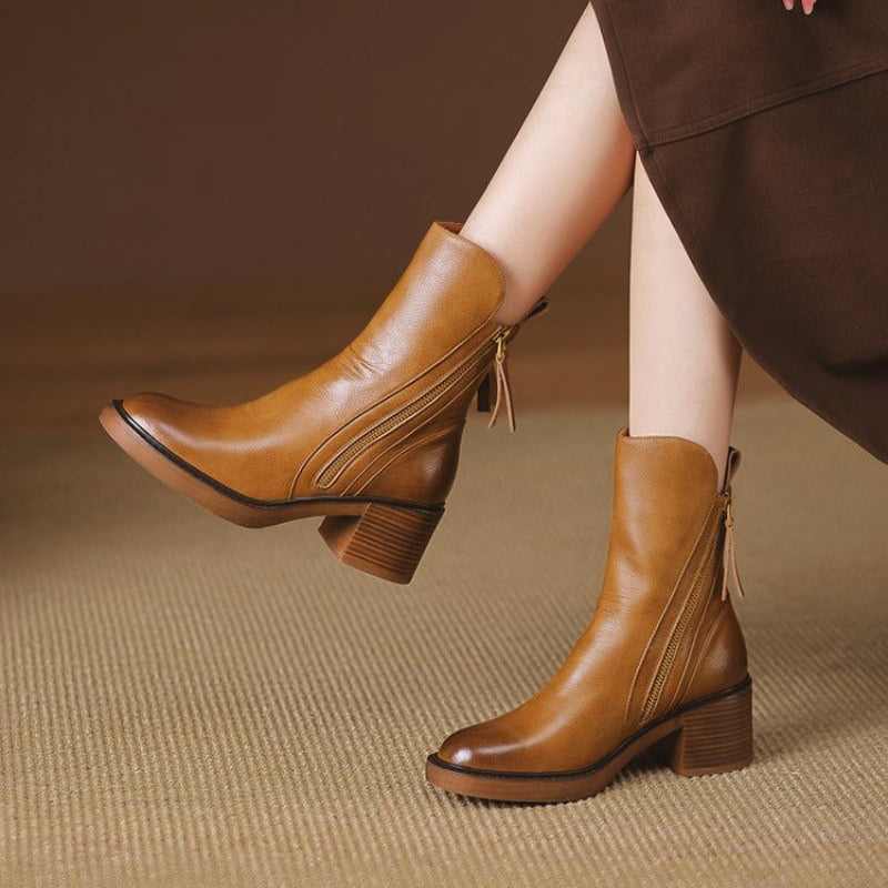 Lorraine | Low Heel Fall Ankle Boots